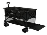 Lambu Folding Wagon Cart Double Shelves UM1259-BK