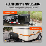 VEVOR Trailer Tongue Box, Aluminum Alloy Diamond Plate Tongue Box Tool Chest, Heavy Duty Trailer Box V952-T33X19X18INCH8Q94V0