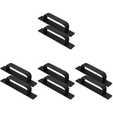 Black Adhesive Cabinet Handles for Home Use Ergonomic Design 8Pcs V1369-AZ3-W-18066