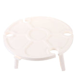 Compact Foldable Table, White Plastic, Easy Carry for Home and Beach Use V1192-AZ-W-23959