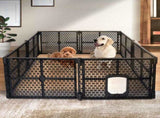 PaWz Pet Playpen Folding Dog Plastic L Large PT1122-L-BK