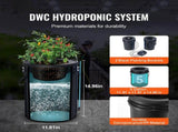 DWC Hydroponics Grow System Deep Water Culture with Top Drip 2 Buckets V952-SSSPXT2T8INK25VV5V3