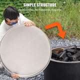 Fire Pit Cover Lid, 27" Portable Firepit Spark Screen,Stainless Steel Steel Metal Cover, V952-HKWZ304BXGYPGMJP5V0