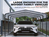 SHADE SHIELD Single Carport Shed 3.3 x 6 x 2.9m, Galvanised Steel Frame, Powder Coated Gable Roof, V219-CPRSINPCSG6A