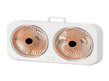 Tabletop Dual Fan USB Rechargeable Silent Air Circulation Fan with Brushless Motor Multi Speed V1294-YM0901-3113250059312