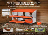 2 Tiers Chicken Nesting Boxes, 6 Compartments, Metal Egg Laying Boxes with Protective Collection V952-JSCDX3045INC4B35A002V0