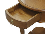 Round Cabriole Leg 1 Drawer Lamp Table V199-LT001RDCLLP