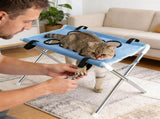Grooming Pet Bath Stand Mesh Bathing Station,Blue Foldable Metal Structure with Quick Surface and V1366-AZ2-W-18319