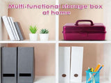 Plastic Glitter Art & Craft Organizer and Storage, 3 Layer Stackable Tool Storage Box, Portable V1366-AZ2-W-20822