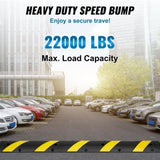 6 ft Rubber Speed Hump, 2 Channel, 10000 kg/axle Load Capacity Heavy Duty Traffic Speed Bump, with V952-JSDDLBHQXJZTA4MA6V0