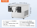 Commercial Snowflake Ice 276LBS/24H Snowflake Ice Maker, Stainless Steel Ice Shaver V952-FLXNBJFLLEDPOLJG2V3