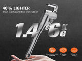 3-Piece Pipe Wrench Set, 10" 14" 18" Aluminum Straight Pipe Wrench, Adjustable Plumbing Wrench, with V952-GQBS101418IN6D4SMV0