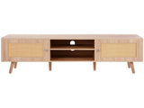 Rattan TV Stand, Mid Century Modern TV Stand for 65 inch TV, Boho Rattan TV Cabinet with Build-in V952-TBDSJ55YCXMS61WF0V3