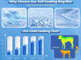 2 Pack Large Dog Cooling Mat 122x71cm - Reversible Self Cooling & Warm Pet Bed Pad - Granny Grey & V888-ELOSUNG41348
