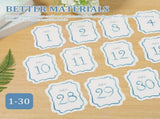 30 Sets Table Number, Elegant Soft Sophisticated Design, Reliable Cardstock Material, for V1366-AZ2-W-15547