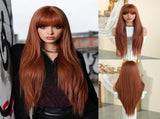 High-Density Synthetic Wig Heat-Resistant Wig Tea-Colored Wig Long Straight Wig - Maple - leaf V1102-108-24340-MAP-85CM-33INCH