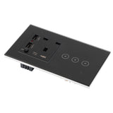 3 Gang WiFi Wall Switch Socket Panel with USB Ports APP Remote Control AC V1294-YM0901-3114210035911
