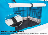 Wire Dog Cage Crate 30in with Tray Cushion Mat BLUE Cover Combo V274-PET-WCCVCU30-BU