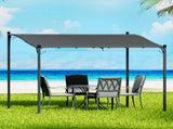 Instahut Gazebo Marquee 3m Outdoor Event Wedding Tent Camping Party Shade Iron Art Canopy Grey GAZEBO-IR-AR-HF-3X25-GY-AB