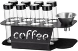 Coffee Bean Storage Containers - 8-pack Glass Jars for Storing Coffee Beans - Transparent Storage V1259-DP01-BO-453
