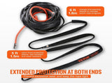 Synthetic Winch Rope, 9.5 mm x 30.5 m, 117.9 kN, Synthetic Winch Line Cable Rope with Protective V952-HCJPSJYX38IN93VS7V0