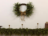 Artificial Olive Wreath 45cm Front Door Greenery Wreath with Olive Leaves Beans for Spring Home V1294-YM0901-250113FB03-1