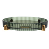 Round Rotating Organizer Tray for Home Rotating Tray in Green 1Set V1370-AZ4-17051