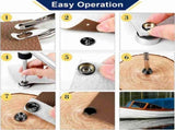 Canvas Snap Kit 2 Pcs Setting Tool,Marine Grade Stainless Steel 3/8in Socket Canvas Snap Button V1370-AZ4-10521