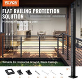 Cable Railing Post Level Deck Stair Post 42 x 1.97 x 1.97" Cable Handrail Post Stainless Steel V952-LGZHYK106.7555CQAV0