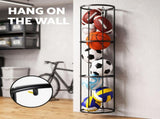 Everfit Vertical Ball Storage Rack with Wheels Sports Equipment Organiser BSR-A-MOUNT-CIR