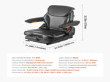 Universal Forklift Seat, Tractor Suspension Seat with Adjustable Back, Armrest, Headrest & Safety V952-CCZYCGKFSAQDCVTP9V0