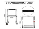 Telescoping Marine Ladder with 316 Stainless Steel Frame and Anti-Slip Steps for Boats, Yachts, V1341-ZY-ZC93S74A-4-STEP