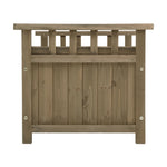 Gardeon Outdoor Storage Bench Box Wooden Garden Toy Tool Sheds Patio Furniture Brown ODF-OSB-WDL-BR