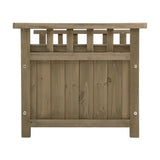 Gardeon Outdoor Storage Bench Box Wooden Garden Toy Tool Sheds Patio Furniture Brown ODF-OSB-WDL-BR