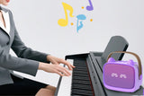 Mini Karaoke Machine Toys Gifts Portable MP3 Player with 2 Wireless Microphone - Purple V1263-JX-6300-2