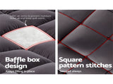 Giselle Bedding Bamboo Charcoal Filling Pillowtop Topper 1000GSM 5cm Thick Pillowtop Pad for Back TOPPER-CHAR-KS