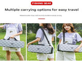 Silver-gray Hard Shell Fishing Rod Bag - ABS Waterproof Tackle Case 50cm - Portable Travel Storage V888-ELOSUNG56779