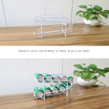 Double Layer Cans Storage Racks Cans Rolling Holder Refrigerator Beverage Rack V1294-YM0717-10073177