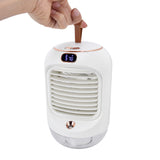 Mini Air Conditioner Humidifier Aromather 3 Gears 5 Blades USB Charging Night Light Water Cooling V1294-YM0523-3113220038611