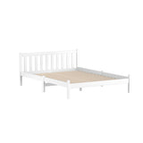 Artiss Bed Frame Double Size Wooden White SOFIE WBED-D-001D-WH