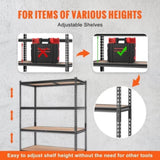VEVOR Storage Shelving Unit, 5-Tier Adjustable, 907 kg Capacity, Heavy Duty Garage Shelves Metal V952-SXHJC24DX48WXEASCV0