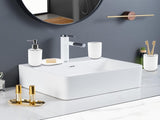 Set 4 Pcs Green Bathroom Accessories,Cute Bathroom Decor,Plastic Soap Dispenser and Toothbrush V1189-WXFWAL-20260319-00056