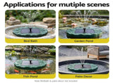 Gardeon Solar Fountain Pumps Bird Bath Floating Lotus Desig Water Feature 31cm FOUNT-POND-B-LED-LEAF