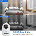 Hiseeu FH2C 2MP WiFi Wireless Security Camera for Home/Baby/Pet 2-way Audio & Motion Detection V28-ELEHISFH2C