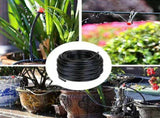 1/4 Inch Drip Irrigation Tubing, 50 Ft PVC Water Line Hose for Garden Watering, Black, Durable V1189-LC-LY-00134