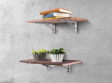2 PCS Heavy Duty Stainless Steel Folding Shelf Bench Table Bracket, Max Load 660lb/300kg, Long V1259-DP01-A-1367