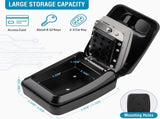 Waterproof Outdoor Wall-Mount Key Lock Box with Push-Button Combination, Black V1188-MS-731-060