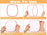 5-Pack Rectangle Embroidery Hoops Set,Abs Plastic Cross Stitch Hoops for Sewing,Needlework and Diy V1369-AZ3-W-17951