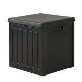 Gardeon Outdoor Storage Box 80L Container Lockable Garden Toy Tool Shed Black OSB-80-ABK