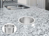 Plated Silver Stainless Steel Counter Built-in Trash Chute Grommet for Kitchen Durability V1366-AZ2-W-21796